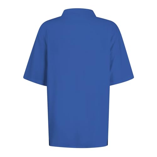 Womens Summer Tops,Prime of Day Deals Today 2024 Polo Shirts for Women Button Down Shirts for Women Business Casual Tops for Women Summer Blouses for Women 2024 Patriotic Shirts(Aa-Blue,XXXL)
