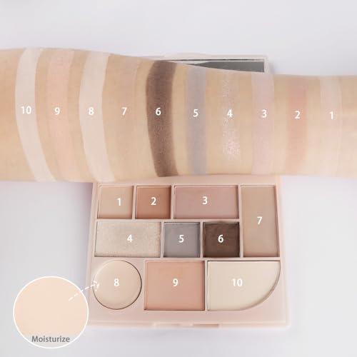 4 Colors Highlight Silver Gold Eyeshadow Palette, SHANY Cosmetics Shimmer Eyeshadow Palette, Cruelty-Free and Vegan Formula, Glitter Shimmer Eyeshadow for Professional Makeup