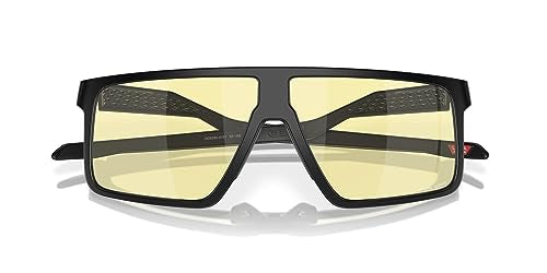 Oakley Men's OO9285 Helux Rectangular Sunglasses, Matte Black/Prizm Gaming, 61 mm
