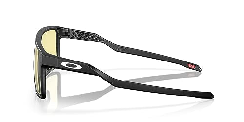 Oakley Men's OO9285 Helux Rectangular Sunglasses, Matte Black/Prizm Gaming, 61 mm