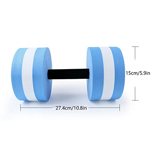Water Dumbbells, Set of 2 Aquatic Exercise Dumbell, Water Aerobic Exercise Foam Dumbbells Pool Resistance for Men Women Weight Loss Water Sports Fitness Tool (Black)