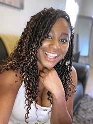 8 Packs Curly Faux Locs Crochet Hair 18 Inch Goddess Locs Crochet Hair, Hippie Locs Braids, Boho Style Hair Extensions (18 Inch, 8Packs, TGray)