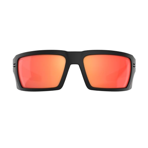 SPY+ - REBAR SE ANSI, Matte Black, Happy Gray Green Polar, Medium-Large, Sunglasses, Unisex, Adult