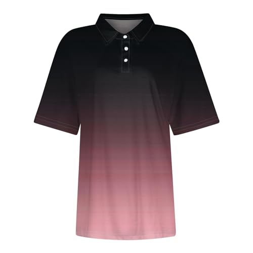 Summer Tops,My Orders Placed Recently by Me Polo Shirts for Women Shirts for Women Trendy Summer Womens Athletic Tops Blouses for Women Dressy Casual Red White and Blue Shirts for Women(Ac-Pink,XXXL)