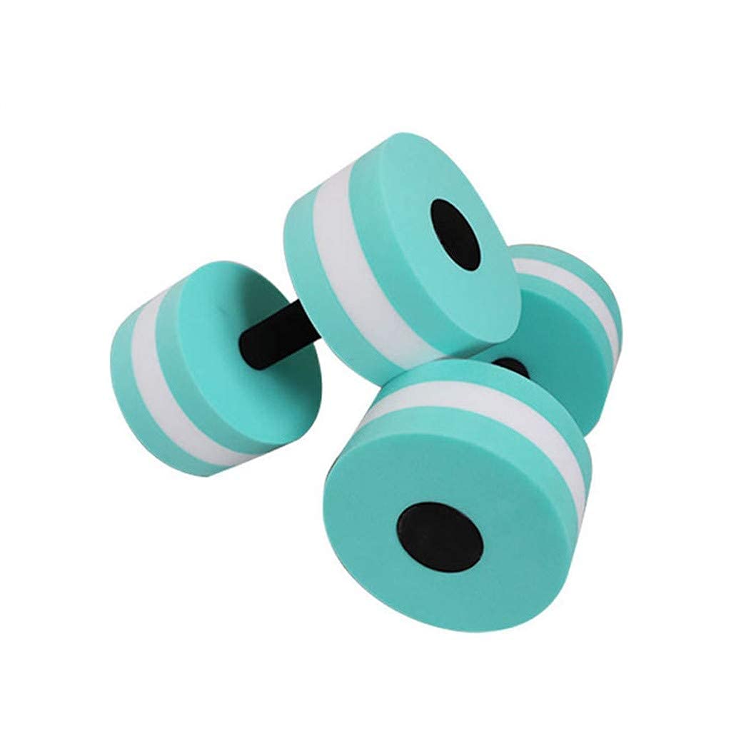 Water Dumbbells, Aquatic Exercise Dumbell, Set of 2 Aerobic Water Exercise Foam Dumbbells Pool Resistance for Men Women Weight Loss Water Sports Fitness Tool