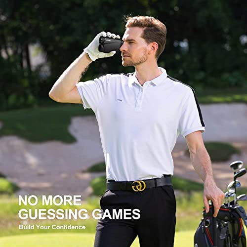 ACEGMET Golf Rangefinder, USB Charging Range Finder Golf, 650 Yards Golf Range Finder, Flag Lock and Pulse Vibration Laser Rangefinders, Fast Focus and Continuous Scan Golf Rangefinder with Slope