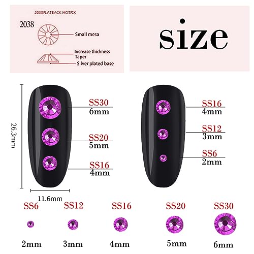 2250 Pcs SS16 4mm AB Flatback Rhinestones for Nails Art Crafts Glitter Round Shine Gems Crystals DIY Clothes Shoes (Black-Bottom Ink-Blue AB)
