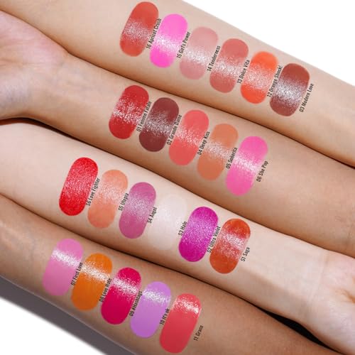 Oulac Moisturizing Shine Red Lipstick for Women, 2 in 1 Tinted Lip Balm for Winter, Hydrated Juicy and Glossy Lip Color for Dry, Cracked and Chapped Lips, Vegan 2.2g/0.07oz (02)