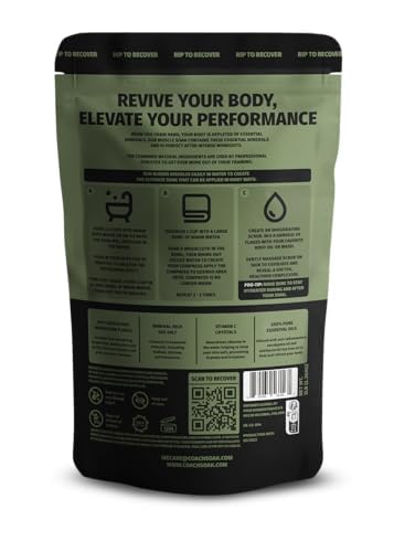 3 Pack Bundle: Coach Soak Recovery Bath Soak, Epsom Salt Bulk, Bath Salts Bulk, 3 Pack Bundle, Total of 9 Pounds (Eucalyptus, Lavender, Citrus)
