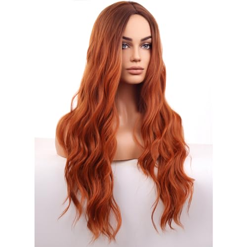 BERON Purple Long Wigs for Women Girls Wavy Colored Hair Wig Light Purple Curly Women and Girls for Daily or Cosplay Use Wigs with Wig Cap