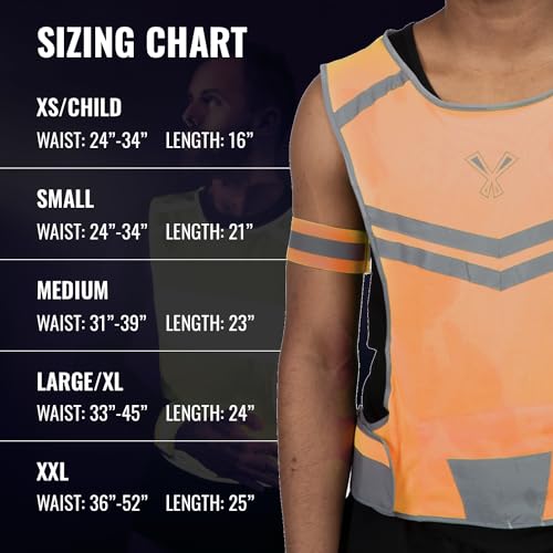 247 Viz Reflective Running Vest – Reflective Vest Running at Night for Walkers, Women & Men. High Visibility Reflective Gear, Cycling & Running Vest, High Vis Neon Safety Runners Reflective Vest