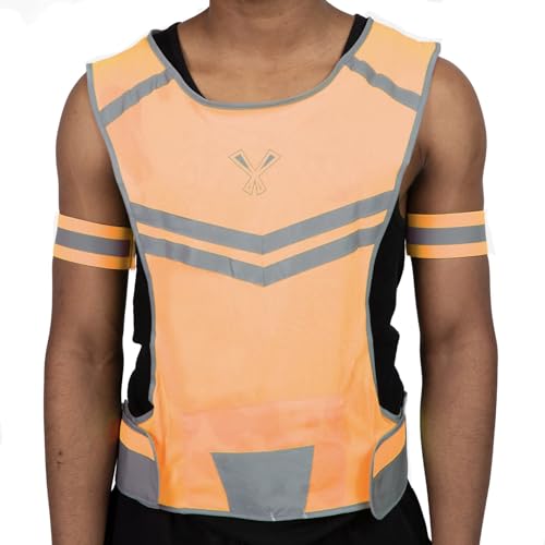 247 Viz Reflective Running Vest – Reflective Vest Running at Night for Walkers, Women & Men. High Visibility Reflective Gear, Cycling & Running Vest, High Vis Neon Safety Runners Reflective Vest