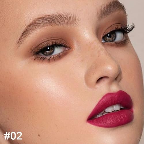 Kaely 2in1 Plum Red Lip Liner & Lipstick Set Kit for Women, DNM Matte Lips Kit with Lip Liner Lip Stains Long Lasting Waterproof 24 Hour Lipstick and Lip Liners Combo Lipliners Pencil Set 02