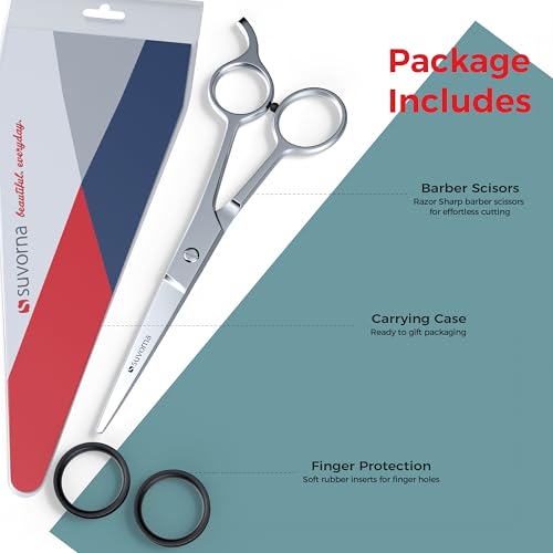 Suvorna 6.5" Hair Cutting Scissors for Professional, Barber & Hairdresser - Extremely Sharp Hair Shears for Cutting, Trimming, Grooming, Precision - Right Hand Hair Scissors for Men, Women, Adults.