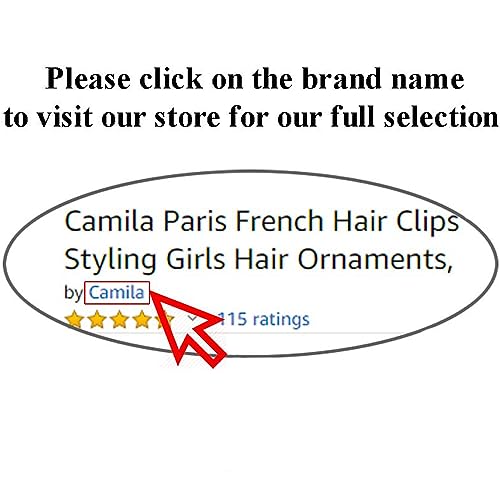Camila Paris AD66/2 French Side Comb Large Curved Tortoiseshell Hair Combs for Women Fine Hair, 4 Inch Strong Hold Hair Comb for Women Bun Chignon Up-Do Styling Girls Hair Accessories, Made in France