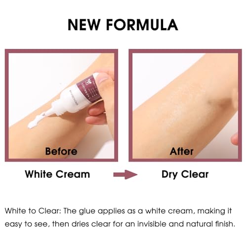 Lace Glue Kit, Strong Hold Wig Glue for Front Lace Wig, Wig Installation Kit Includes Lace Front Glue, Wig Glue Remover, Comb, Elastic Bands, Hair Wax Stick for Women