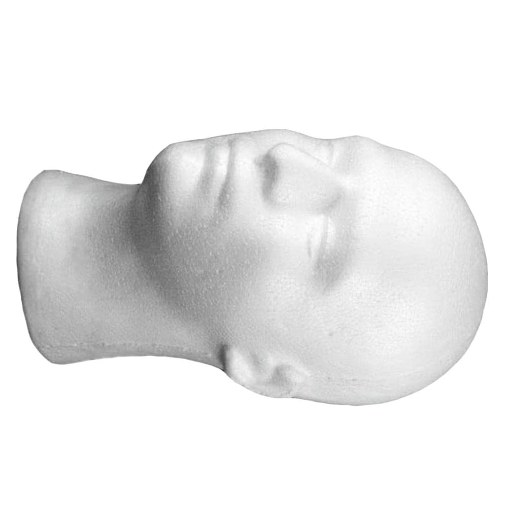6 Pack Male Foam Mannequin Head Model, Mannequin Display for Masks, Hats, Wigs, Halloween Decoration