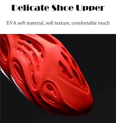 Hahalestore Foam Runners Shoes Fashion Foam Runners Sneakers Hollow Cloud Slippers Lightweight Anti-Slip Breathable Soft Beach Sandals (Black,10.5Women/9Men)
