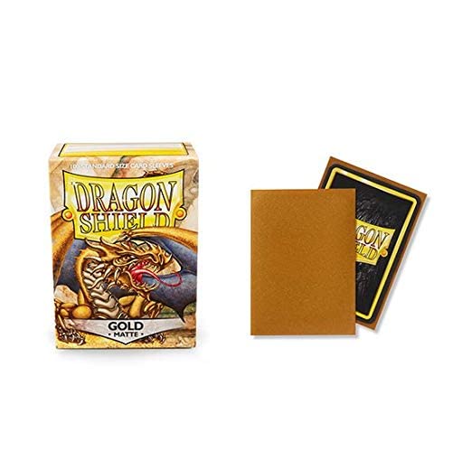 5 Packs Dragon Shield Matte Gold Standard Size 100 ct Card Sleeves Value Bundle!
