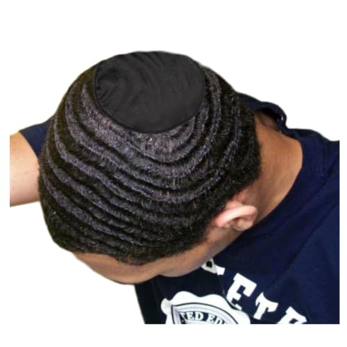 Crown Patch 360 Waver's Compression 4.5" Rapid Waver's Crown Compression Patches for Hair for Men (Pack of 6) Black