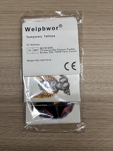 77 Sheets Temporary Tattoo, Lion Wolf Snake Skull Elephant Fake Tattoos for Adults Neck Shoulder, Bee Angel Crown Scepter Realistic Temporary Tattoos for Men Women Girls