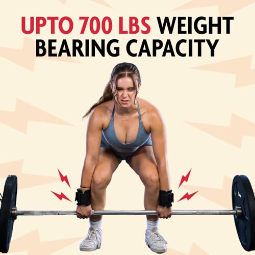 DMoose Fitness Weight Lifting Hooks for Men & Women (Pair) - 8 mm Thick Wrist Padding - Weight Lifting Grips for Powerlifting, Shrugs, Rows & Deadlift Support - Gym Lifting Straps with Pull Up Hooks