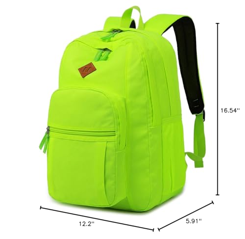 abshoo Classical Basic Womens Travel Backpack For College Men Water Resistant Bookbag (GreenYellow)