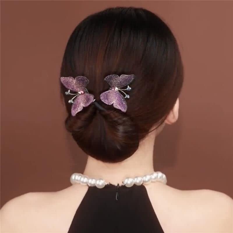 3PCS Ins Style Elegant Lazy Hair Curler, Crystal Hair Bun Maker, French Twist Hairstyle Bun Hair Accessories