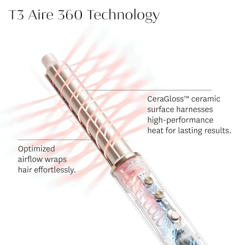 T3 Aire 360 Multi-Styler & Blowout System, Rapid Drying Hair Dryer, Ceramic Curling Attachments, Oval Brush & Drying Concentrator | Blowouts & Long-Lasting Curls