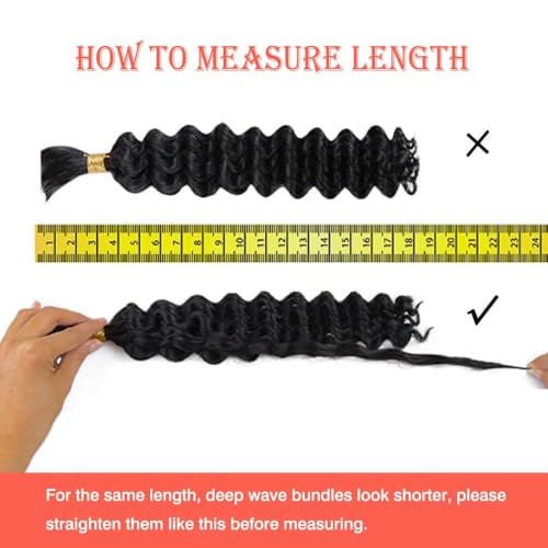 100g 22 Inch Human Braiding Hair Deep Wave Bulk Human Hair for Braiding 2 Bundles/Pack No Weft Human Braiding Hair for Boho Braids Brazilian Virgin Human Hair Extensions 99J Burgundy Braiding Hair