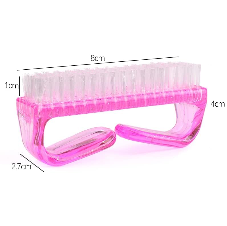 3Pcs Different Kinds of Fingernail brush with Plastic Handle Nail brush for cleaning Fingernails - Easy to use Nail Scrub brush - Nail Cleaner Nail brushes for Hands Feet(purple)