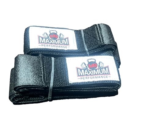 M9 Maximum Performance - Smart Watch Split Wrist Wraps for Men & Women, Wrist Straps for Weightlifting, Crossfit, Strength Training, Bodybuilding, Elastic with Thumb Loop, Gym Accessories, Black 12"