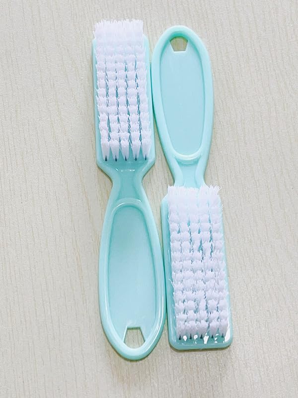SQULIGT 12Pcs Nail Brush for Cleaning Fingernails, Handle Grip Cleaning Brush for Nail and Toenail, Nail Dust Brush Manicure Pedicure Tools Scrubbing Brush Women Men Home Salon(Green)