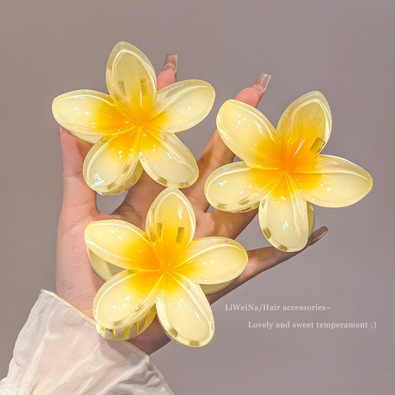 6PCS 3D Effect Flower Hair Clips Set【NO Damage】【Strong Grip】【Non-Slip】Hair Clips For Thin Hair/Thick Hair,Flower Claw Clips For Women,Multicolor B