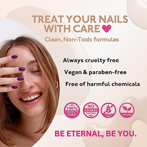 Eternal Glitter Nail Polish Set for Women (PINKY PROMISE) - Light Pink Nail Polish Set for Girls | Quick Dry & Long Lasting Nail Polish Kit for Home DIY Mani Pedi | Made in USA, 13.5mL (Set of 4)