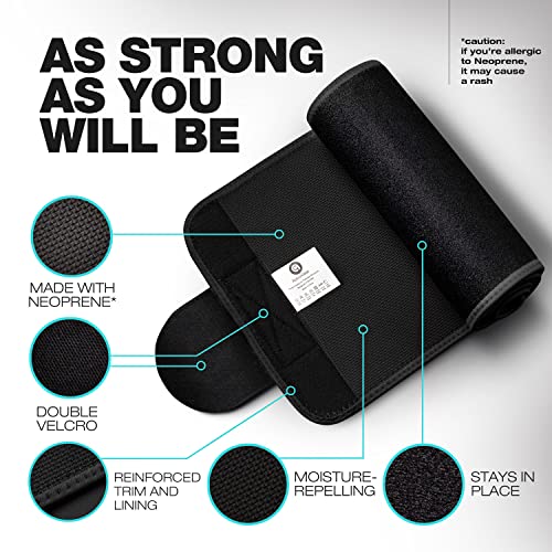 ActiveGear Waist Trimmer Belt for Stomach and Back Lumbar Support, Medium: 8" x 42" - Army Green