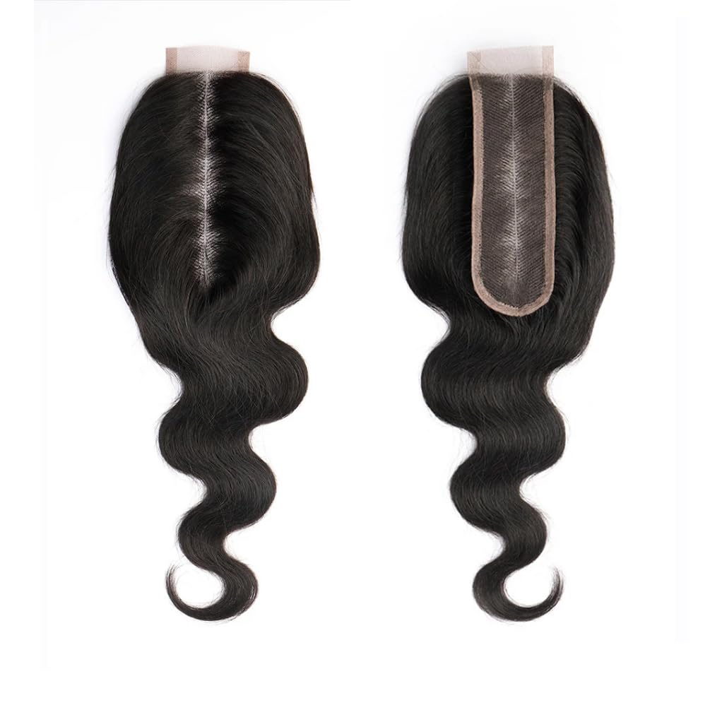2x6 HD Lace Closure Body Wave Human Hair Lace Closure Kim K Closure Middle Part Closure HD Transparent Body Wave Lace Closure 8 inch