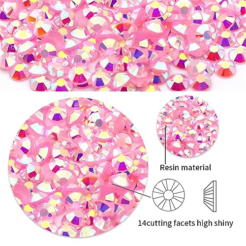 2250 Pcs SS16 4mm AB Flatback Rhinestones for Nails Art Crafts Glitter Round Shine Gems Crystals DIY Clothes Shoes (Black-Bottom Ink-Blue AB)
