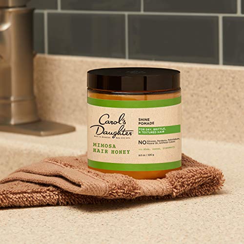 Carol's Daughter Curly Hair Treatment Bundle - Mimosa Hair Honey Shine Pomade and Goddess Strength 7 Oil Blend Scalp and Hair Strengthening Oil – for 2A to 4C Hair – with Shea Butter and Castor Oil