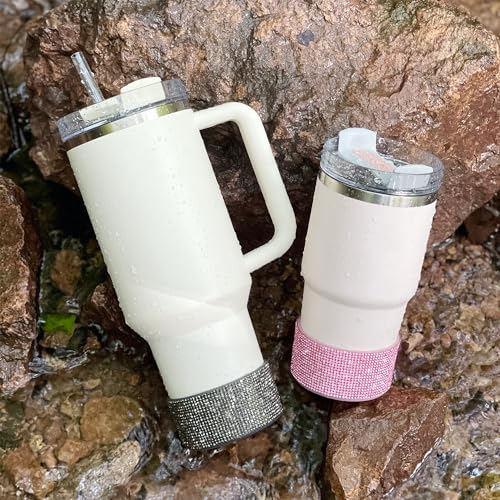 WORBSS Diamond Glitter Silicone Boot for Stanley H2.0 Tumbler 20-30oz Accessories for 2.8-2.9 inch Trapezoidal Cylinder Base Water Bottles Bottom Anti-Slip Protector Sleeve Cover Bumper Decoration