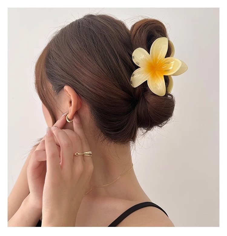 6PCS 3D Effect Flower Hair Clips Set【NO Damage】【Strong Grip】【Non-Slip】Hair Clips For Thin Hair/Thick Hair,Flower Claw Clips For Women,Multicolor B