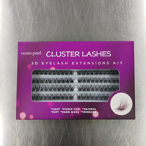 3D Thick Lash Extension Kit 320 Pcs Fluffy Lash Clusters 60D+80D 10-16mm Eyelash Extension Kit Individual Lashes with Bond and Seal Glue Tweezers DIY Eyelash Extensions for Beginners (60D+80D)