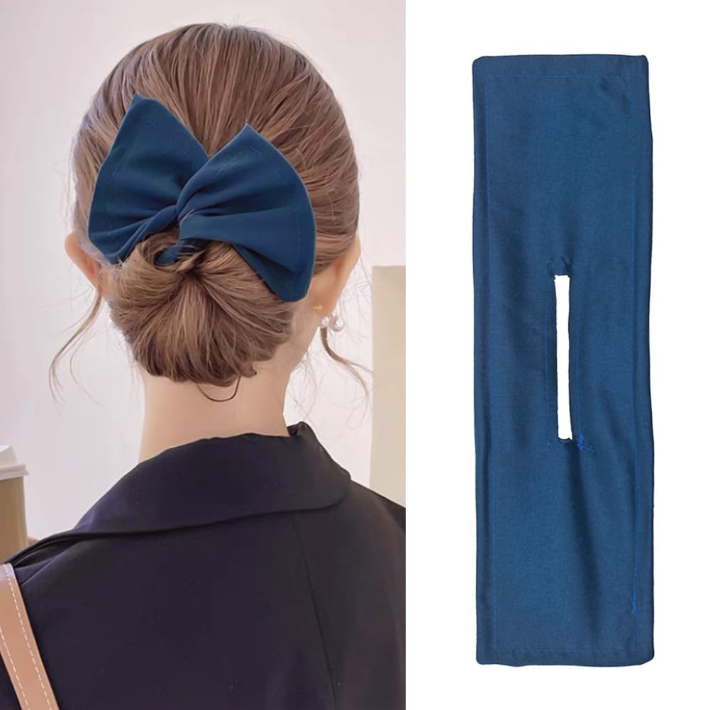 6 PACK Flexible Hair Bun Makers, Lazy Curler Clips for Twisted Hairstyles & Donut Buns, Hair Accessories for Women (Beige, Light Curry, Navy Blue)