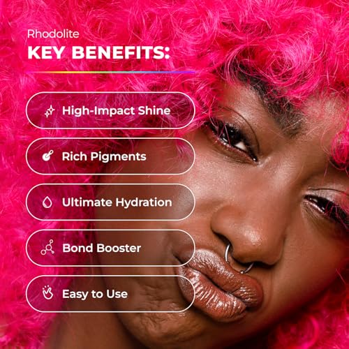 XMONDO Color Rhodolite Depositing Mask & Semi-Permanent Pink Hair Dye | Infused with Bond Booster Technology & Hyaluronic Acid for Nourishment, Revitalization & Repair, Vegan Formula, 8 Fl Oz 1-Pack