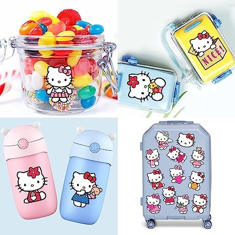 40pcs Temporary Tattoos for Kids,Hello Cat Kitty Birthday Party Supplies,Kitty Party Favors Fake Tattoos Stickers,Birthday Decorations Party Game Activities Reward Gifts