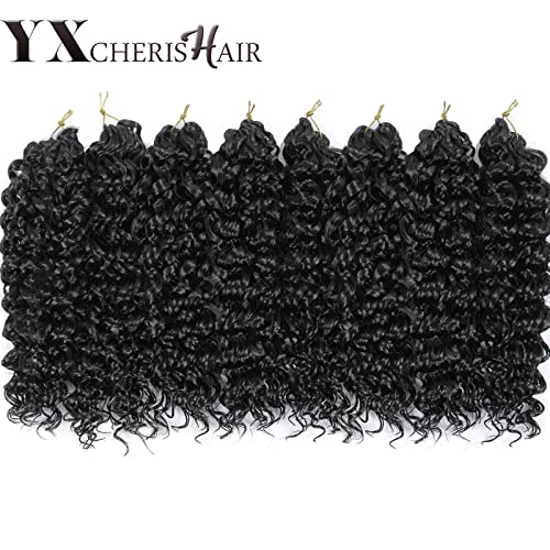 8 Packs Curly Crochet Hair GoGo Curl Crochet hair for Women Deep Wave Braiding hair,Synthetic Bohemian Crochet Braid Water Wave Crochet hair Extensions (27#, 12inch)