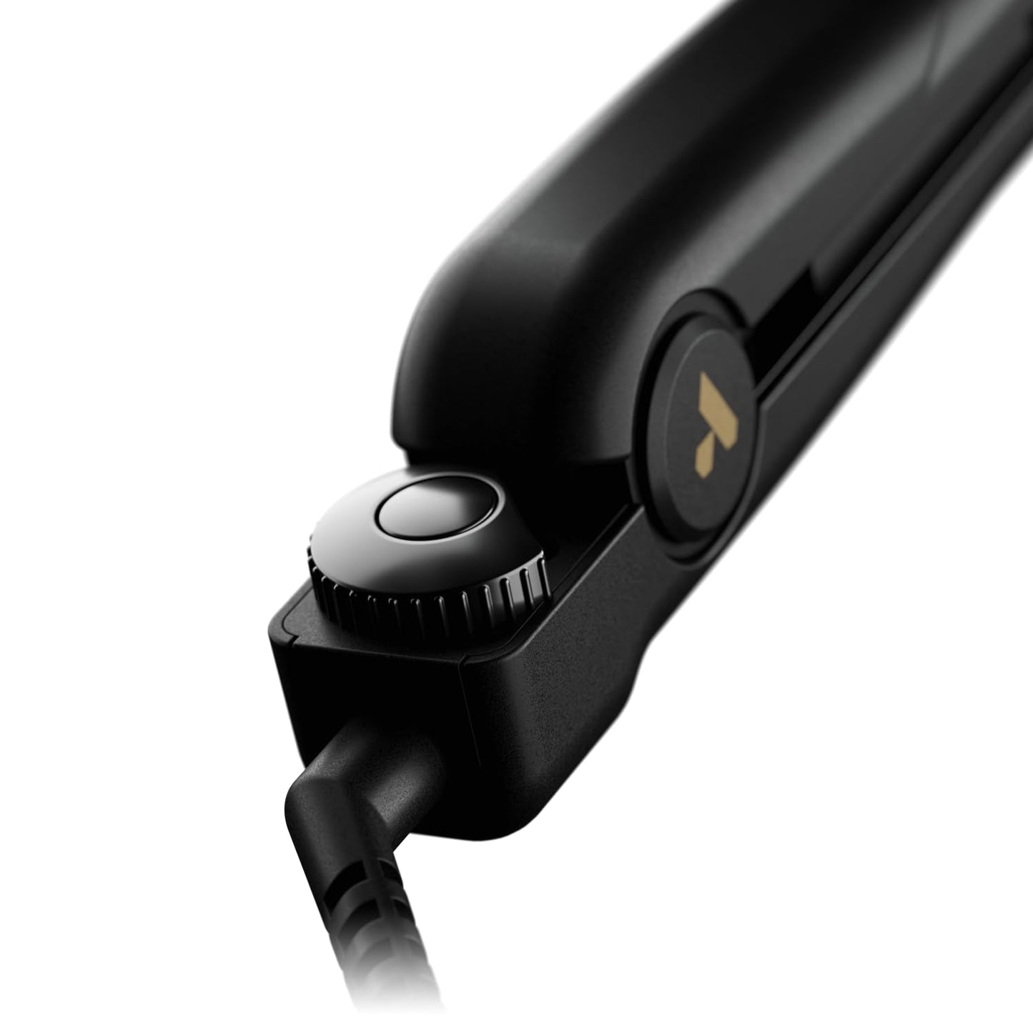 Andis 67615 Professional High Heat 1-inch Ceramic Tourmaline Ionic Flat Iron - Fast, Frizz-Free Ceramic Hair Straightener, Gentle Glide for Waves, Curls, and Smooth Hair, Black/Gold