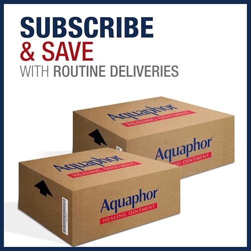 Aquaphor Healing Ointment Advanced Therapy Skin Protectant, Body Moisturizer for Dry Skin, Minor Cuts and Burns, Dry Cuticles, Cracked Heels, Hands and Lips, 1.75 Oz Tube, Pack of 3