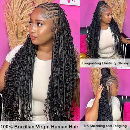100g 22 Inch Human Braiding Hair Deep Wave Bulk Human Hair for Braiding 2 Bundles/Pack No Weft Human Braiding Hair for Boho Braids Brazilian Virgin Human Hair Extensions 99J Burgundy Braiding Hair