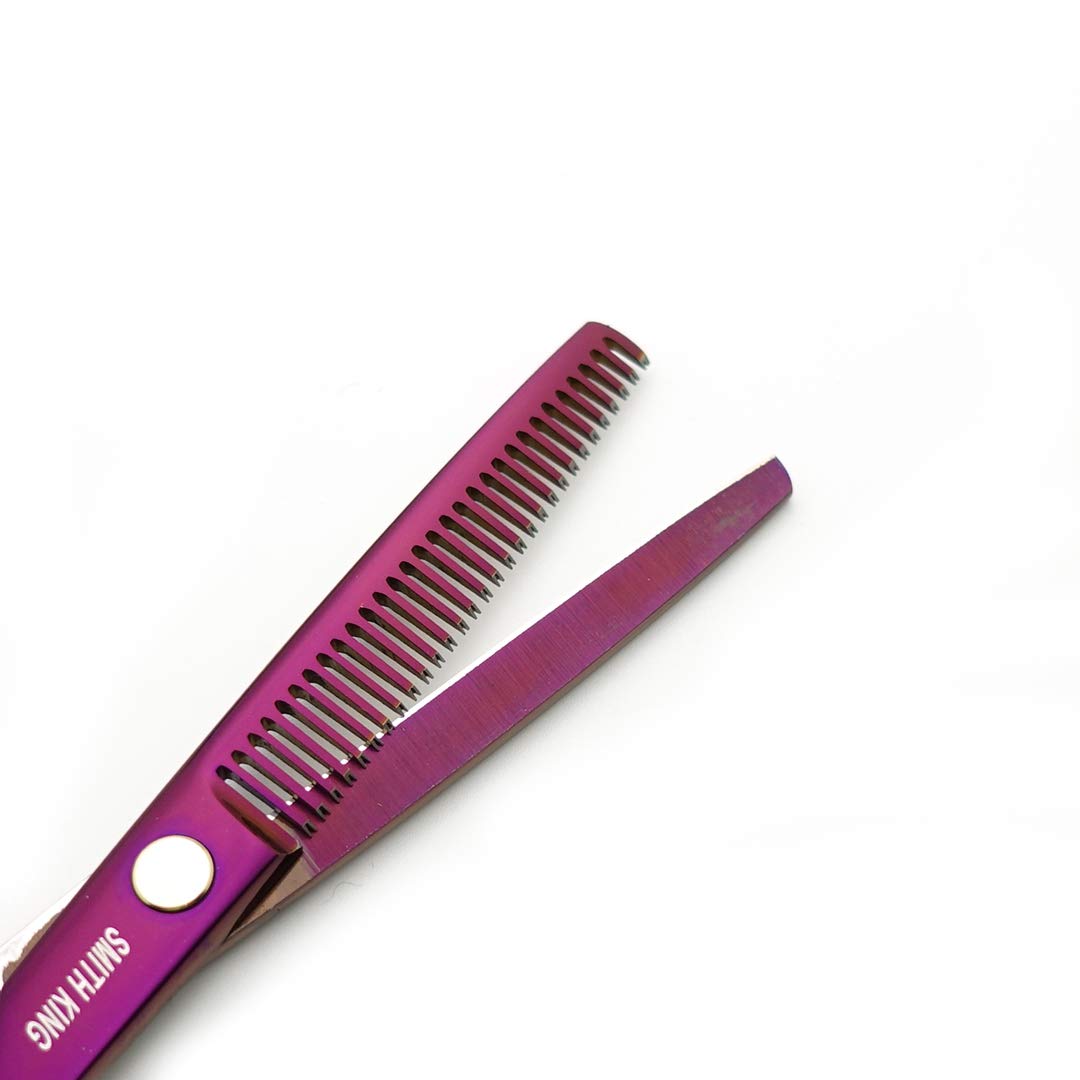 6.0 Inches Professional hair cutting thinning scissors set with razor (Violet)